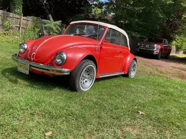 Volkswagen Beetle Convertible RED with a WHITE convertible top.  1968 1968 Volkswagen Beetle - Classic Convertible
