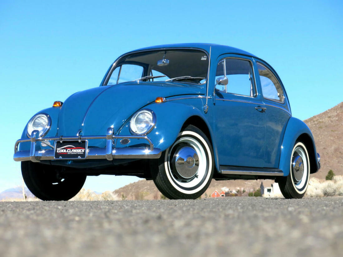 Volkswagen Beetle Sea Blue with 100,196 Miles, for sale! 1966 Volkswagen Beetle - Classic Sunroof Type 1 Sedan
