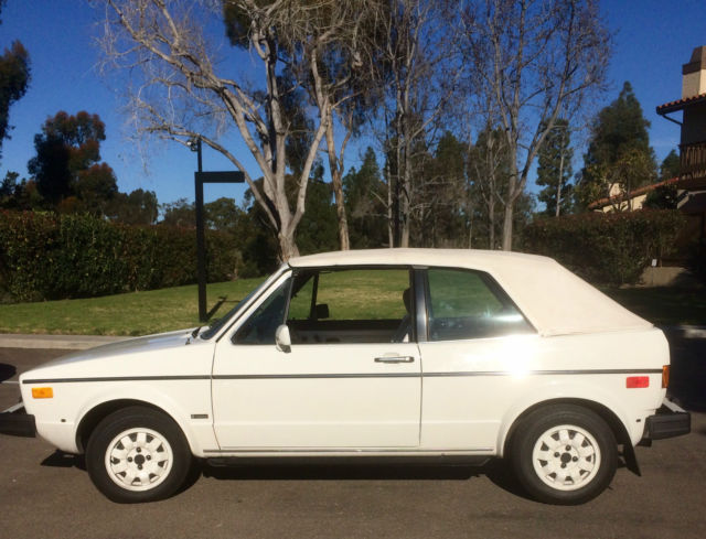 Volkswagen Cabriolet MK1 Special Edition White on White on White Cabriolet 1985 Volkswagen Cabrio Triple White Best Seller Package