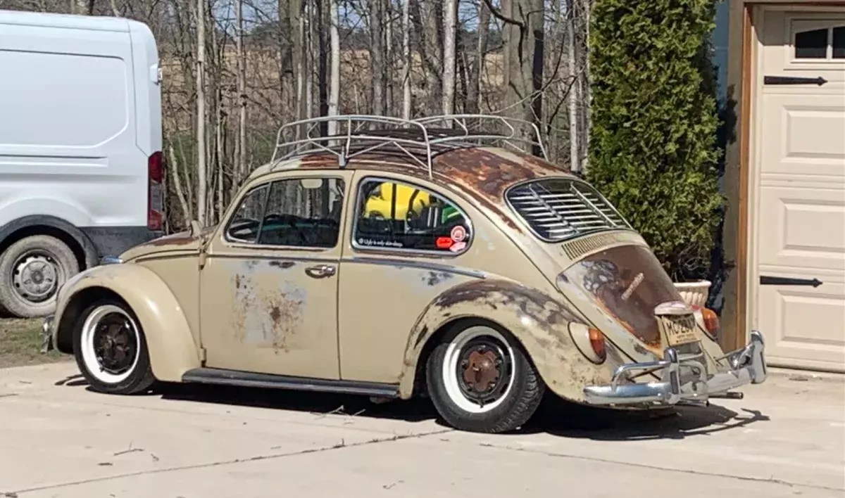 Volkswagen California Beetle Slammed Lowrider Rat Rod Custom Patina Cruiser 1966 Volkswagen Beetle - Classic