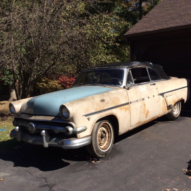 Vtg 54 Ford Convertible W/Parts -Florida Car -2 owner- Barn Find -Needs Restored 1954 Ford Other Sunliner / Crestliner