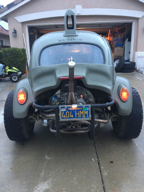 VW Baja Bug, Manual, Army Green, Lifted Rear, No Rust, Blue Plate, Runs Great! 1963 Volkswagen Beetle - Classic 2 Door