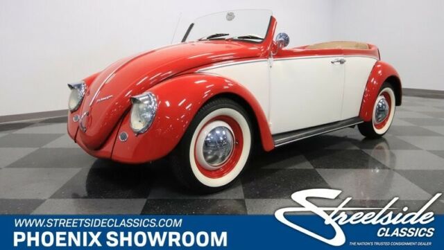 VW Bug Restored Roadster Choptop Classic Vintage Collector Red White Manual Cust 1965 Volkswagen Beetle - Classic Roadster