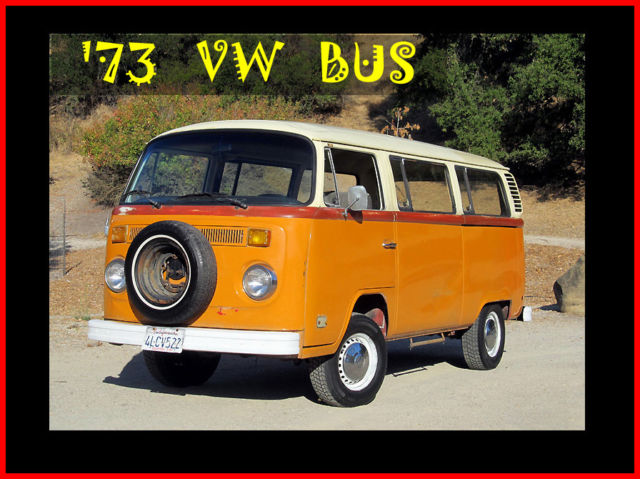 VW Bus, 1973, Transporter,Kombi, Passenger Bay Window, Type 2;Tin top;No Rust,CA 1973 Volkswagen Bus/Vanagon Transporter baywindow