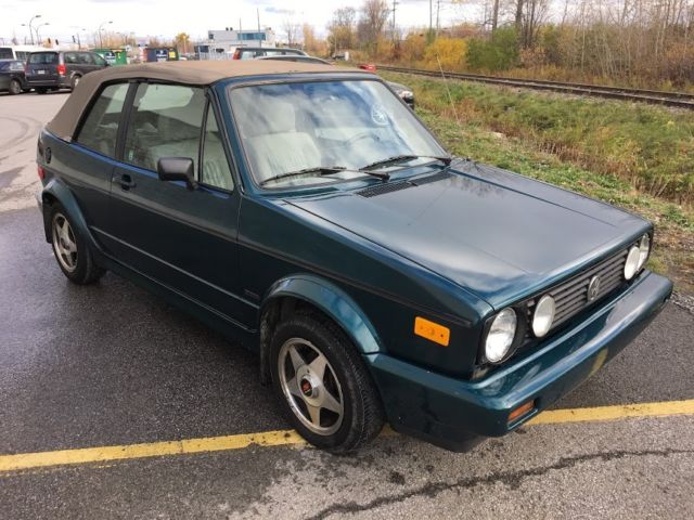 VW Volkswagen Cabrio 1993 Rabbit Low Milage Mecanic A1 No Rust Dark Green UniQue 1993 Volkswagen Cabrio Golf