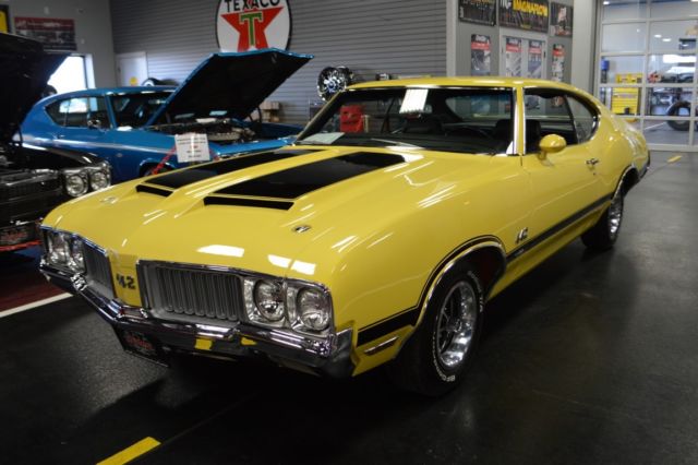 W-30 F BLOCK NICE Sebring Yellow F block 455 fast auto black interior A/C 1970 Oldsmobile 442 W-30