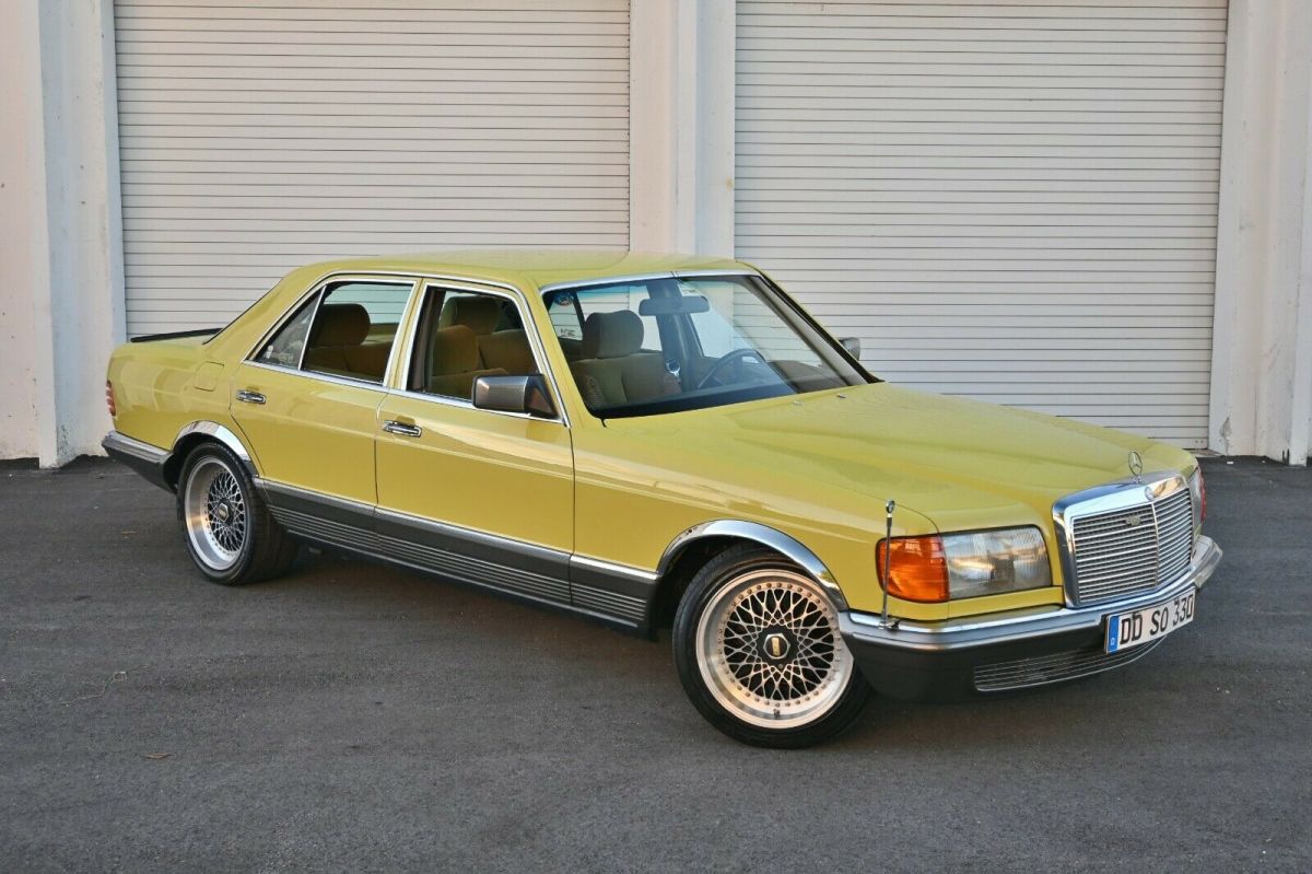 W126 in rare Mimosa Yellow -Low Miles - BBS Wheels - Lorinser Exhaust/Suspension 1981 Mercedes-Benz S-Class Euro 280 SE Lorinser