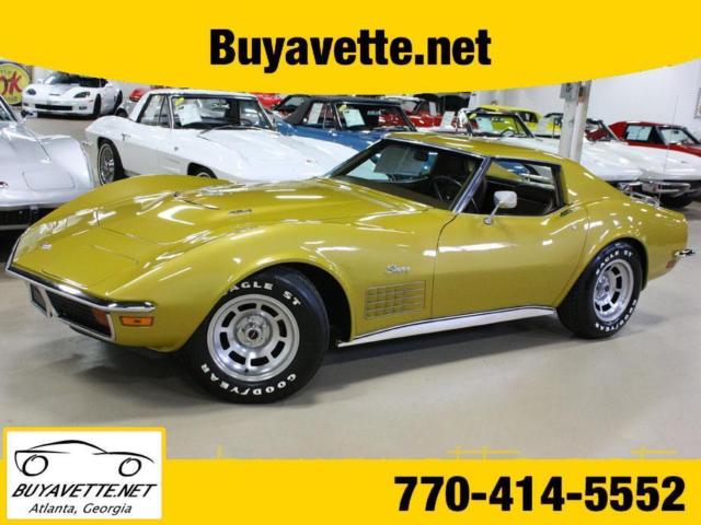 War Bonnet Yellow Corvette Buyavette inc Atlanta 1972 Chevrolet Corvette Coupe