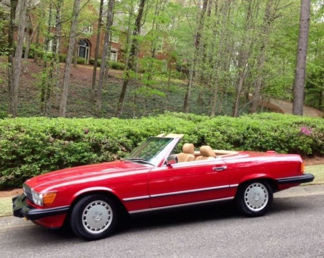 Wedding Anniversary 1989 Signal Red Mercedes Benz 560SL 1989 Mercedes-Benz SL-Class