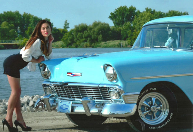 Weiland Stealth Aluminum Intake Manifold, Holly 600 Carburetor, Dual Exhaust 1956 Chevrolet Bel Air/150/210
