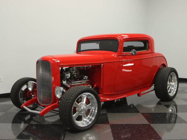WELL BUILT GLASS '32, ICE COLD A/C, AUTO, COILOVERS, FRONT DISCS, GREAT VALUE!! 1932 Ford 3 Window Coupe