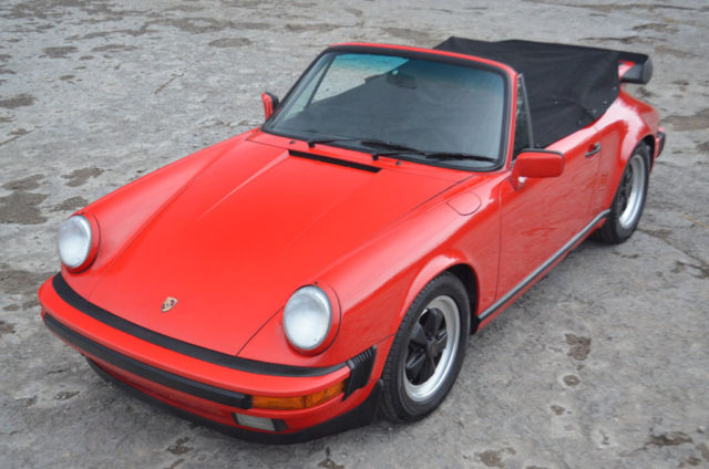 Well serviced G50 Carrera Cabriolet Excellent Run and Drive classic Guards red 1988 Porsche 911 G50 911 Carrera Cabriolet
