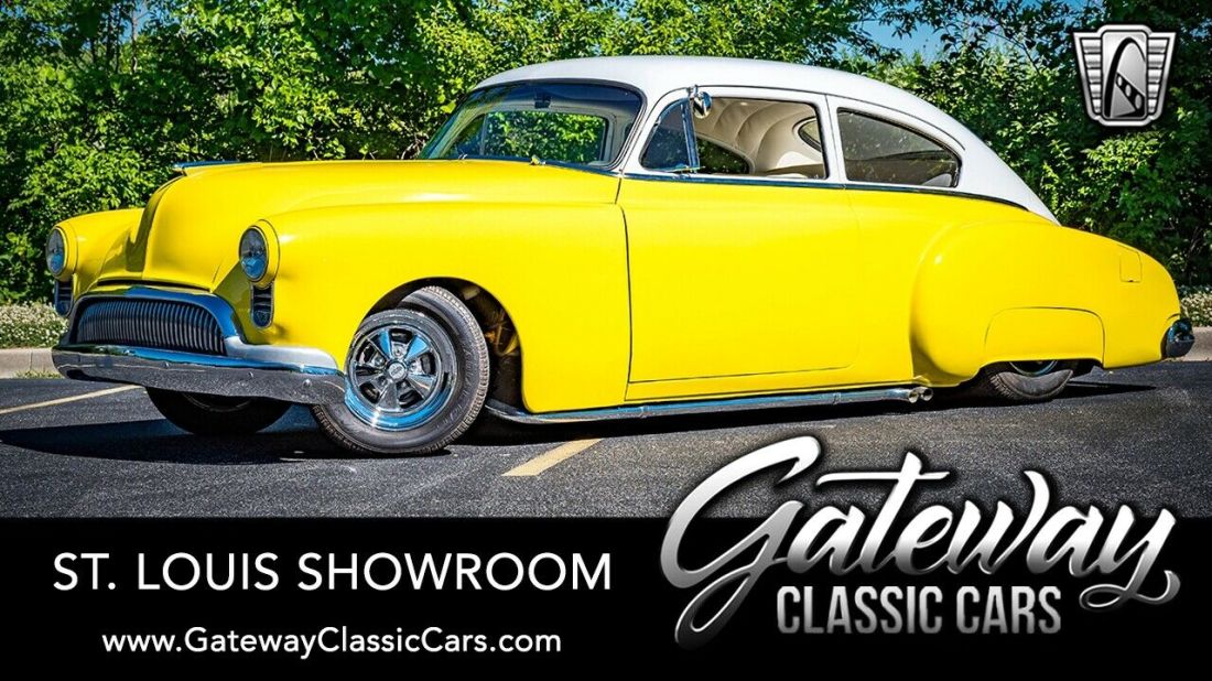 White & Yellow 1949 Oldsmobile 88 Coupe 350 CID V8 3- Speed Automatic Available 1949 Oldsmobile Eighty-Eight Fastback