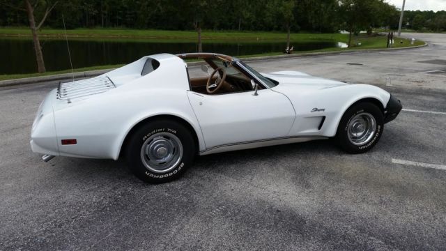 White exterior, tan interior, good condition, stingray, T-top, luggage rack 1974 Chevrolet Corvette Stingray
