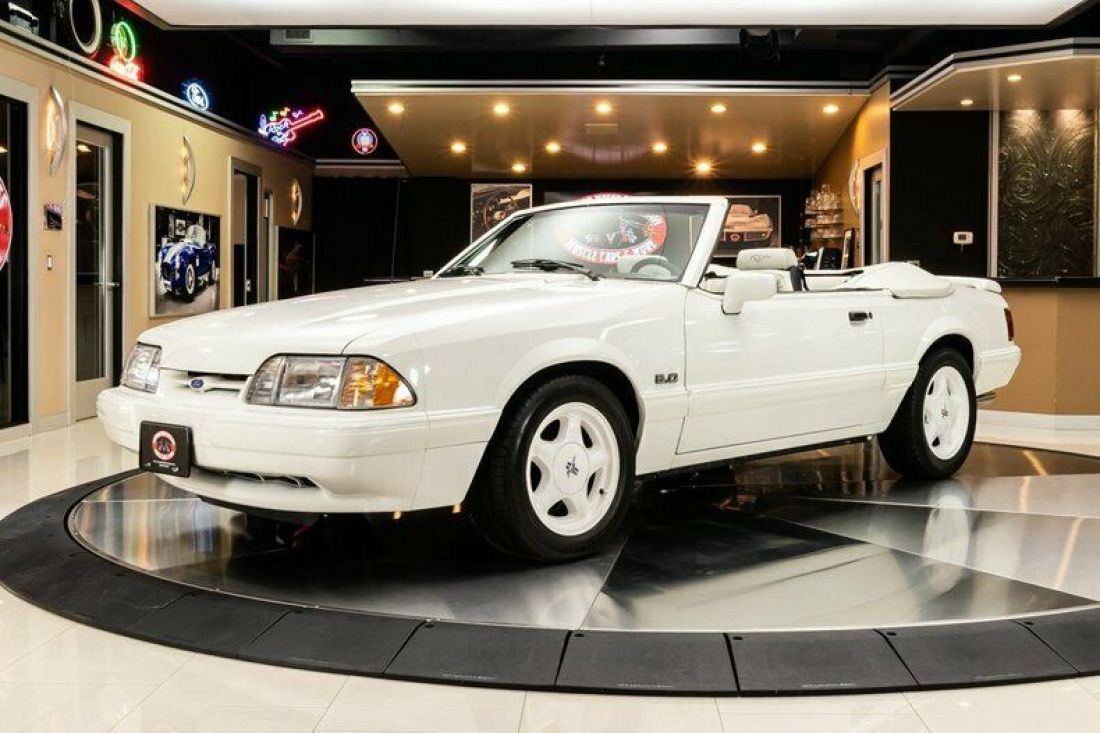 White Feature Car! 14k Original Miles, Ford 5.0L V8, Automatic, Only 1 of 1,500 1993 Ford Mustang LX Convertible