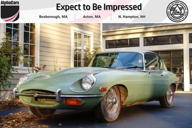 Willow Green Jaguar E-Type at AlphaCars & Ural of New England 1969 Jaguar E-Type XK-E 2+2 Series 2