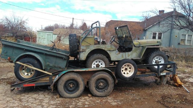 Willys 4 Jeep 1944 WII Era W/ Millitary Trailer 1944 Willys Willys 4