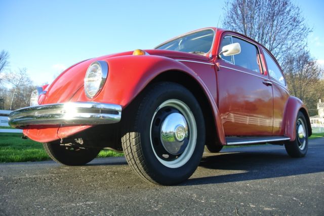 WOW!! RED!RED! VW! 4 Speed! 5 new classic ww tires! 1968 Volkswagen Beetle - Classic