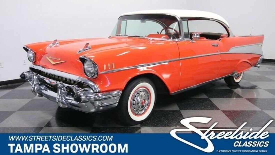 YEAR CORRECT 283 V8 700R4 OVERDRIVE POWER FRONT DISC BRAKES A/C GORGEOUS 1957 Chevrolet Bel Air/150/210 Hard Top