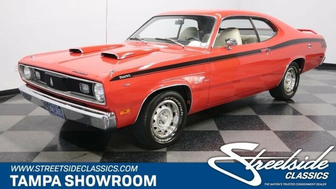 YEAR CORRECT 340 V8 3 SPEED AUTO P/S P/B FRONT DISC ORIGINAL RALLYE RED 1970 Plymouth Duster 340