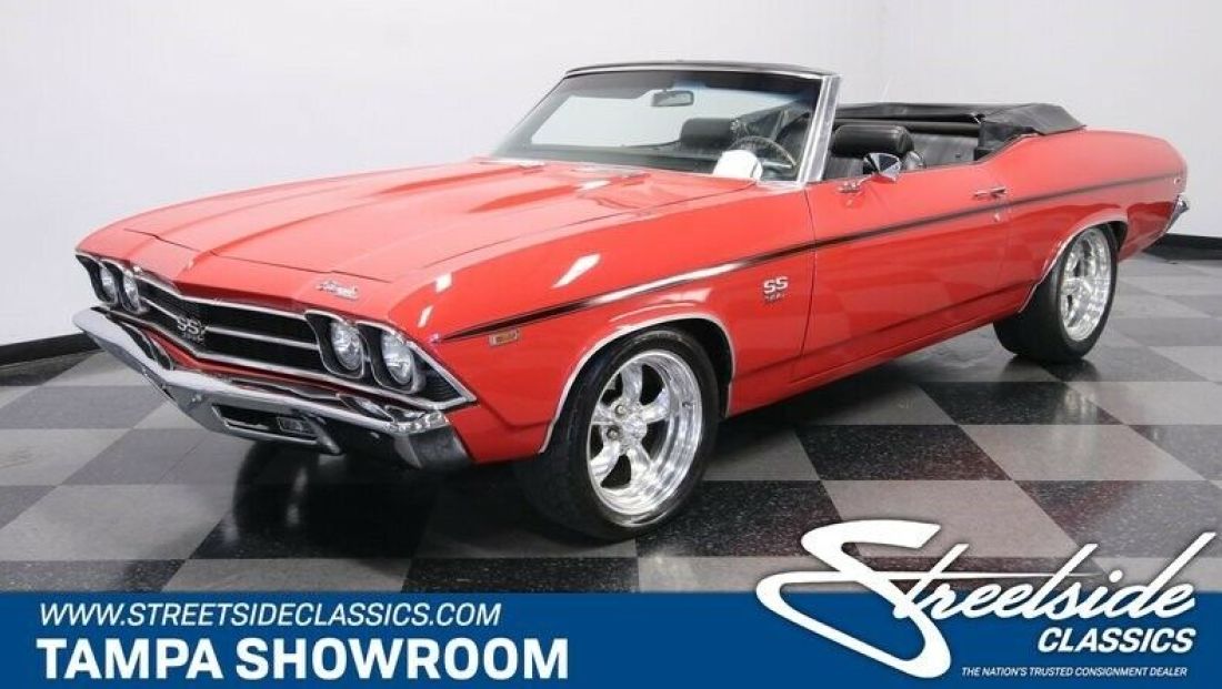 YEAR CORRECT 396 V8 TH400 12 BOLT REAR P/S P/B COLD A/C RARE DROP TOP WOW 1969 Chevrolet Chevelle SS 396 Convertible Clone