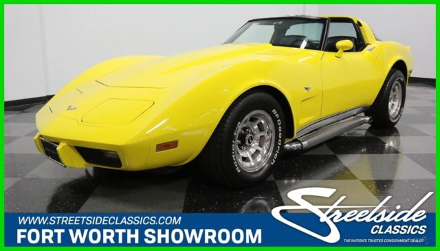yellow 350 v8 auto classic vintage vette muscle side pipes 1979 Used Automatic 1979 Chevrolet Corvette
