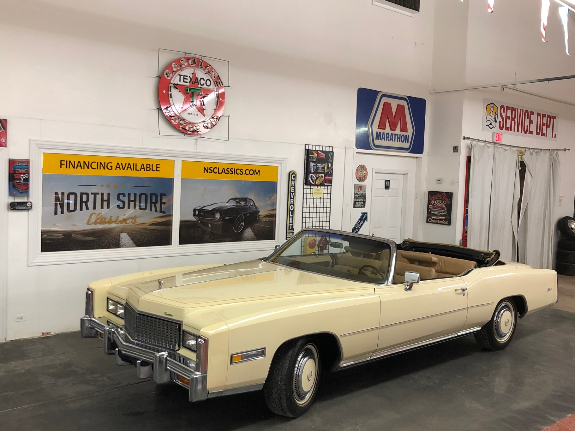Yellow Cadillac Eldorado with 34,925 Miles available now! 1976 Cadillac Eldorado -500 CID-GREAT CLASSIC CONVERTIBLE-LOW MILES-VIDEO