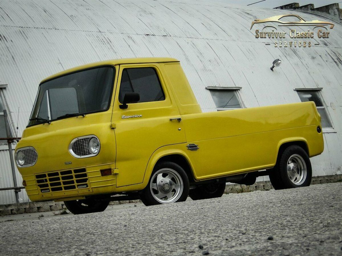 Yellow Ford Econoline with 763 Miles available now! 1966 Ford E-Series Van Pickup