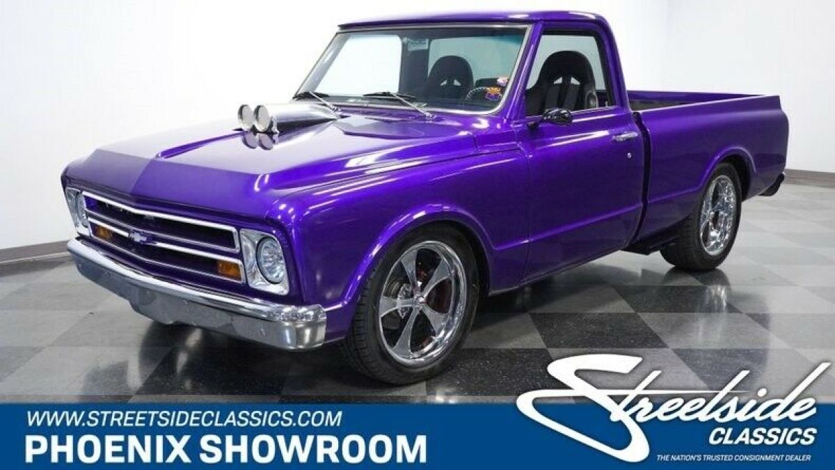 ZZ BBC V8 Auto Classic Vintage Collector Upgraded Restored Purple Cutouts 1967 Chevrolet C-10 Restomod