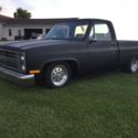 â™  â™£ 1977 CHEVY C10 TRUCK SHORT BED FLAT BLACK RAT ROD LOWRIDER 12 BOLT REAR NR