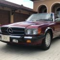 ** 1989 MERCEDES BENZ 560SL ROADSTER GARNET RED TAN LEATHER LOW MILE COLLECTIBLE