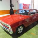 &#034; REGAL RED 1966 CHEVY II NOVA HARD TOP HEIDTS FRONT CLIP GM 350 CRATE MOTOR&#034;