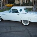 &#034;1956 Thunderbird&#034; Baby Bird White w/Turquoise Blue Interior, Removable Hard Top