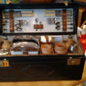 1894-1906 FRANK MILLS HANOVER WORKS SHEFFIELD FOOT REST PICNIC BASKET