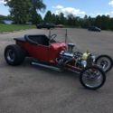 1923 T Bucket turbo 400 w reverse shift . black dia. tuck interior.