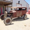 1929 Ford Model A, 2 door sedan, Hot Rod, abandoned project, as found, Chopped