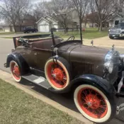 1929 Ford Model A Convertible Brown Roadster