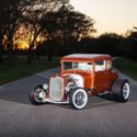 1929 Ford model A coupe chopped and channeled hotrod show car blown