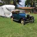 1929 Ford Model A Phaeton Convertible Blue RWD Manual Blue-White -black