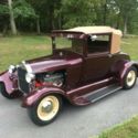 1929 ford model a sport coupe, V8, auto, Black Cherry paint, No RESERVE