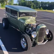 1929 Ford Model A Tudor Metallic Green Hot Rod