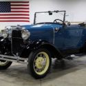 1930 Ford Model A  58835 Miles Blue Convertible Inline 4 3 Speed Manual