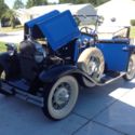 1930 MODEL-A FORD roadster   Blue/ black trim.