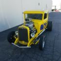 1931 Chevrolet Hot Rod Blown 383 SBC blower coupe yellow flames no reserve NR