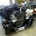 1931 Ford roadster steel body glass fenders black.
