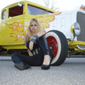 1932 Chevrolet 5 window coupe hot rod, rat rod, driver, yellow, flames