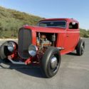 1932 Ford 3 Window  5410 Miles Red Coupe  4-Speed Automatic
