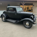 1932 Ford 3 Window Deluxe Coupe Old Hot Rod Flathead 1933 1934 1936 1940