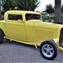 1932 FORD MODEL A 3 WNDOW - ZINC YELLOW, AMERICAN GRAFITTI STYLE COUPE! NICE!
