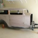 1932 Ford Tudor, all steel, filled roof, chopped 3 1/2 &quot; no rust , title